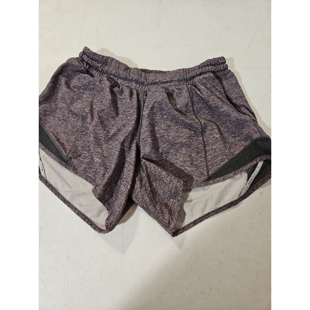 Lululemon Hotty Hot Short Size 2 Lined Heathered Purple 4" Inseam (‎ L116
